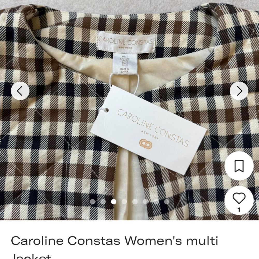 Caroline Constas multi jacket size small